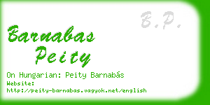 barnabas peity business card